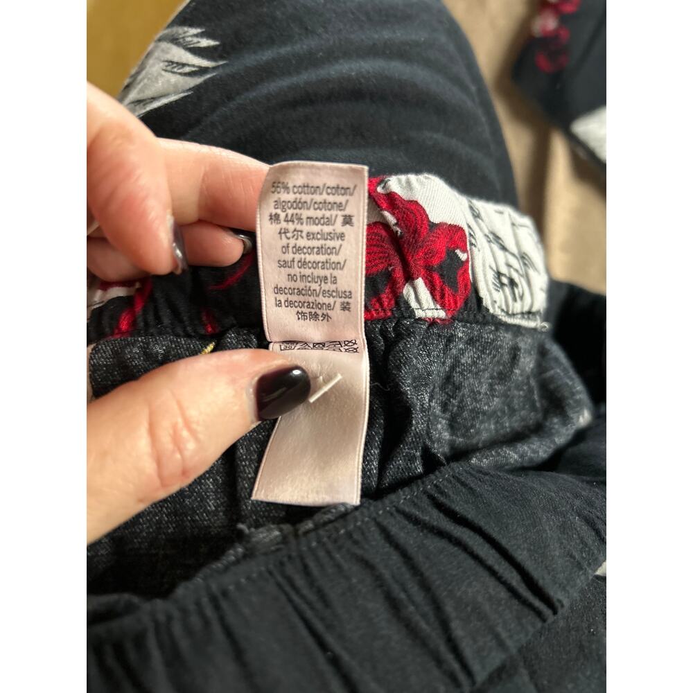 Vs Black Swan Print Pjs Set L Button Top & Pants … - image 7